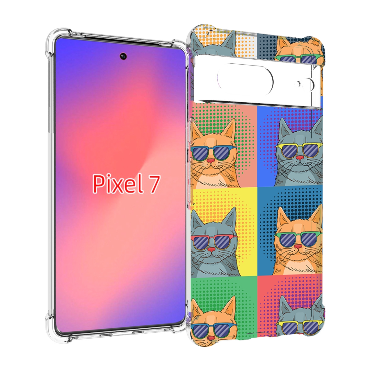

Чехол Mypads Разноцветные-Коты Для Google Pixel 7, Прозрачный, Tocco
