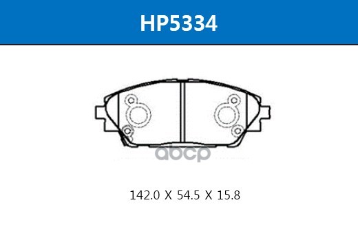 

Колодки тормозные дисковые передние MAZDA 3 13- () 1шт HSB HP5334