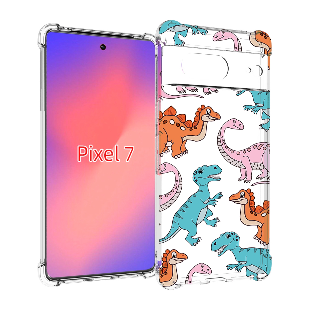 

Чехол Mypads Разные-Динозаврики Для Google Pixel 7, Прозрачный, Tocco