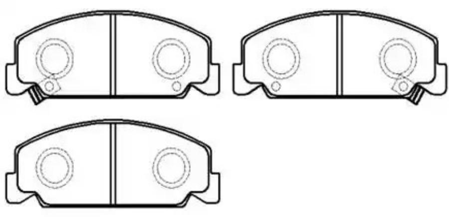

Колодки тормозные дисковые HONDA: CIVIC 88-, ACCORD 84-85 () 1шт HSB HP8160