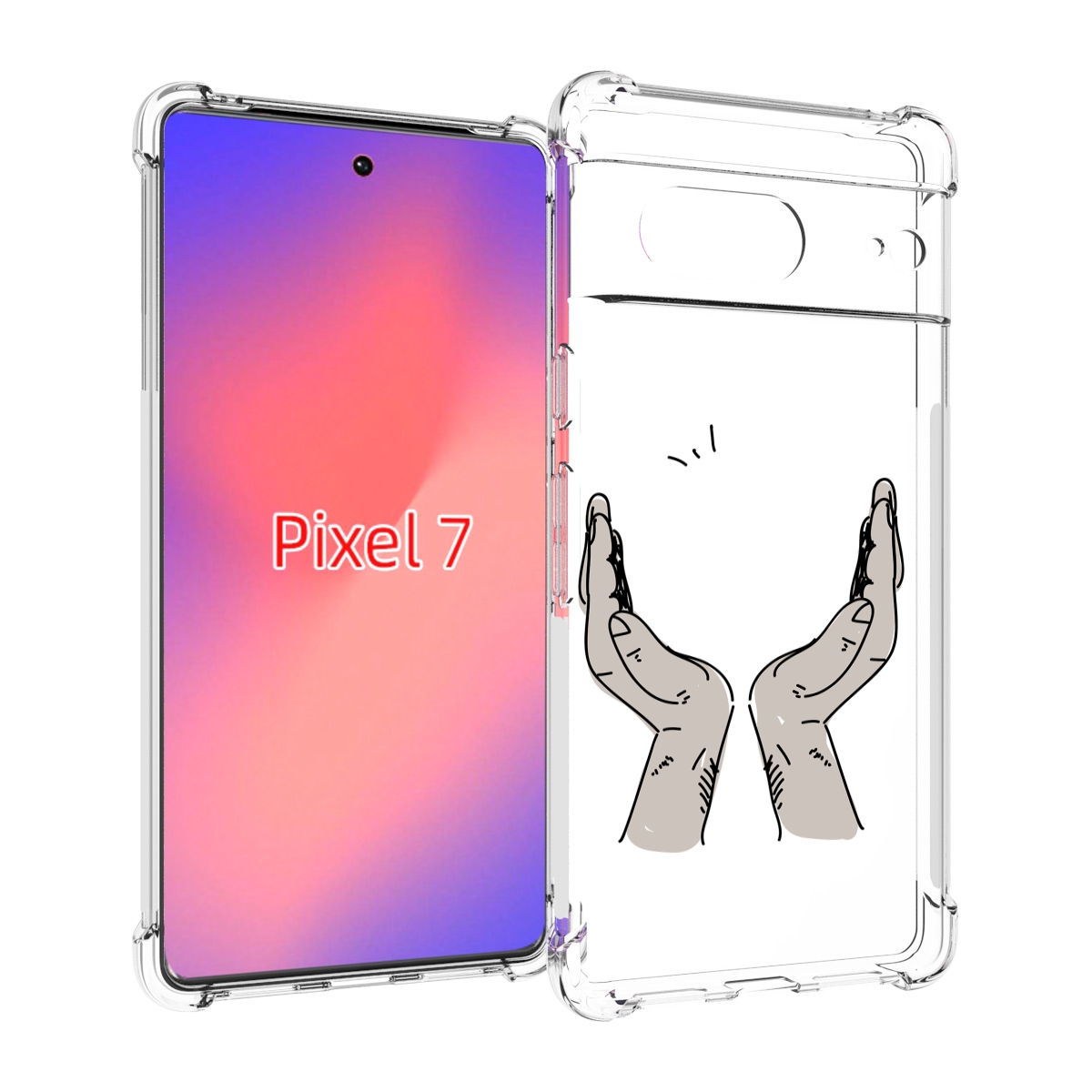 

Чехол Mypads Руки-Тянутся-К-Небу Для Google Pixel 7, Прозрачный, Tocco