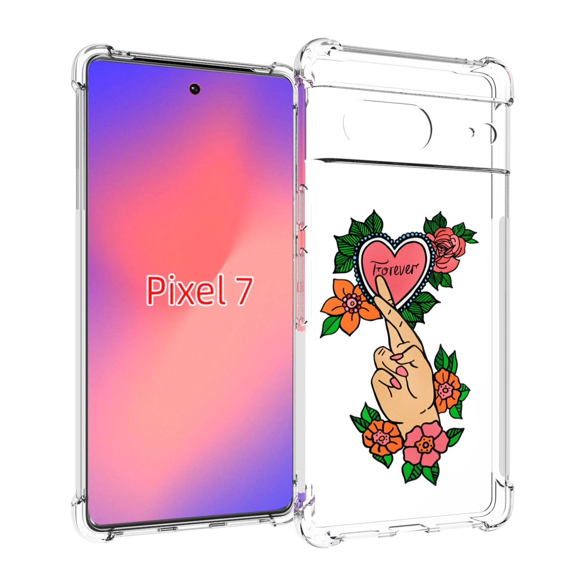 

Чехол Mypads Ручки-Навсегда Женский Для Google Pixel 7, Прозрачный, Tocco