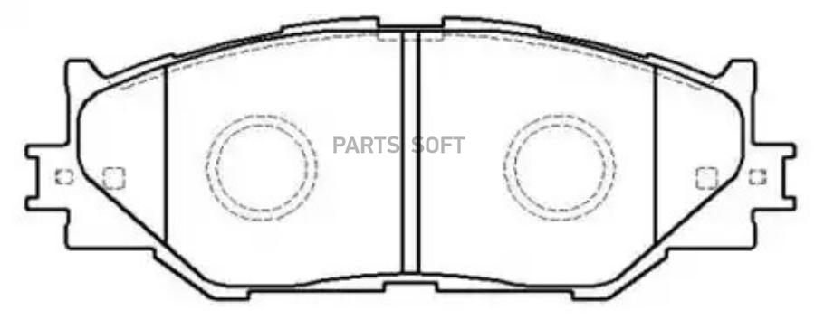 

Колодки тормозные дисковые передн LEXUS: IS-250 06- () 1шт HSB HP8221