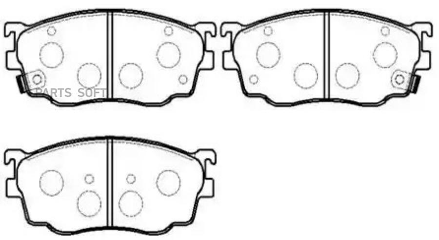 

Колодки тормозные дисковые MAZDA: 626 (2500) 97.8- () 1шт HSB HP8235