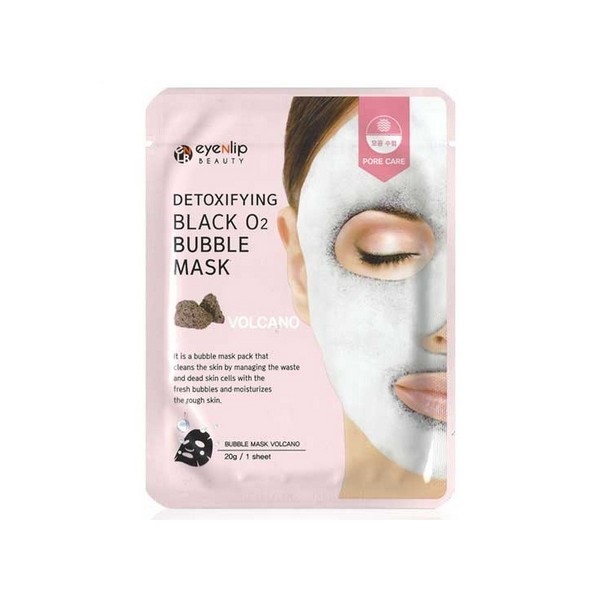 

Набор, Eyenlip, Маска O2 Bubble Purederm Deep Purifying Black, 20 г, 2 шт.