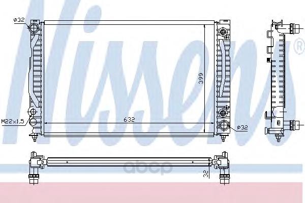 

NS60498 радиатор системы охлаждения Audi A4/A6, VW Passat 2,4-2,8/2,5TD 97>