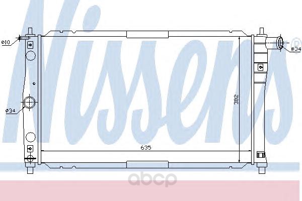

NS61654 радиатор системы охлаждения МКПП Daewoo Lanos 1.5/1.6 96>