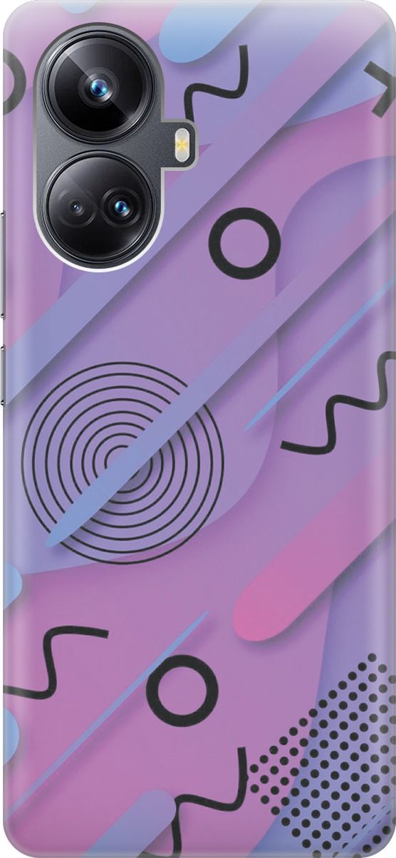 

Чехол на Realme 10 Pro+ "Сиреневый супрематизм", Голубой;розовый, 158623