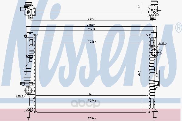 

NS66863 радиатор системы охлаждения Ford Mondeo 1.6/2.0 07>