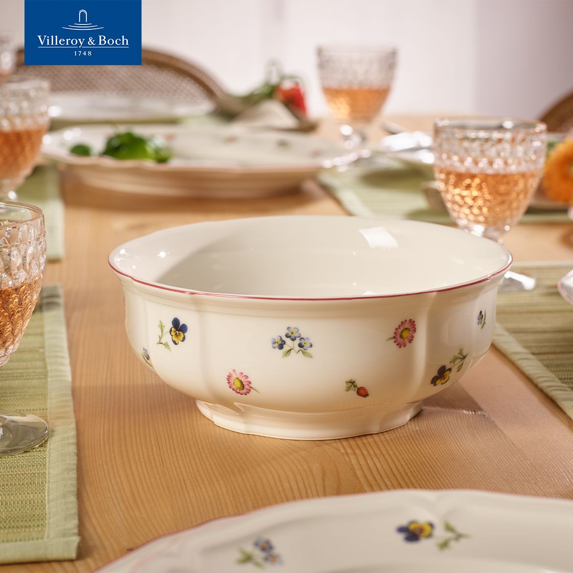 Салатник фарфоровый, 21 см, Petite Fleur, Villeroy & Boch, Премиум-Фарфор