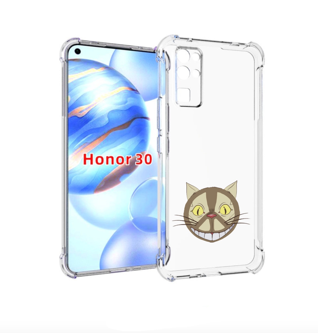 

Чехол бампер MyPads Чеширский кот для Honor 30 (BMH-AN10) против, Прозрачный, Tocco
