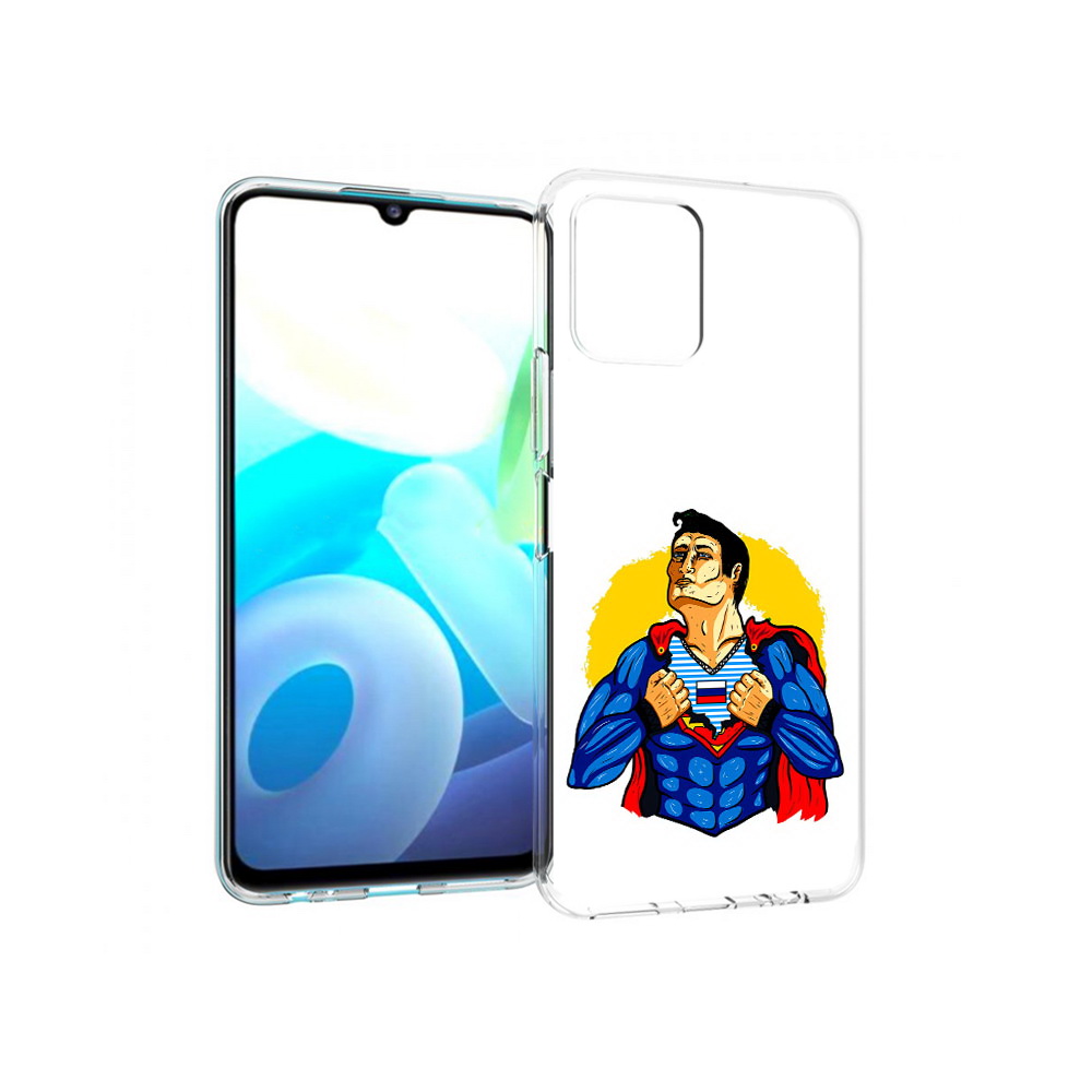 

Чехол MyPads Tocco для Vivo Y15s русский супермен (PT224456.390.591), Прозрачный, Tocco