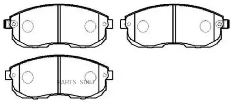 

Колодки тормозные дисковые NISSAN: Primera 01.1- \ Skyline (V35) 01.7-02.12 () HSB HP8347