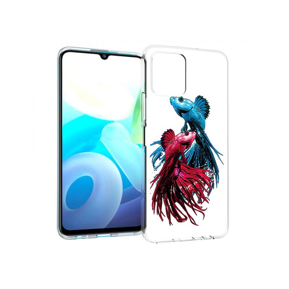 

Чехол MyPads Tocco для Vivo Y15s рыбы петушки (PT224456.390.592), Прозрачный, Tocco