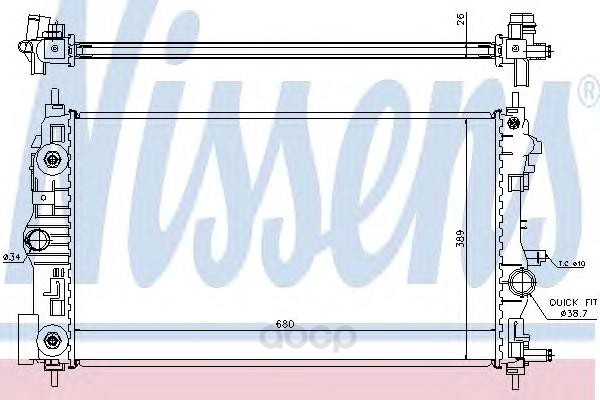 

NS630724 радиатор системы охлаждения АКПП Chevrolet Cruze 1.8i, Opel Astra J 1.4T 09>