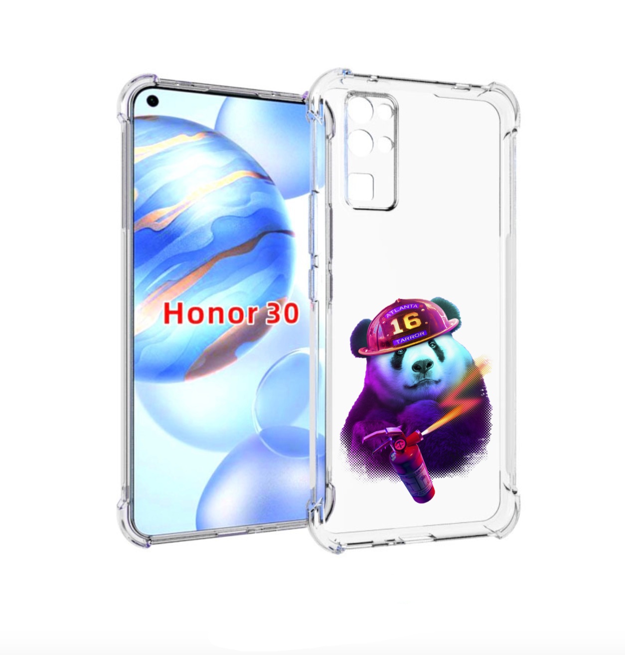 

Чехол бампер MyPads Яркая панда детский для Honor 30 (BMH-AN10), Прозрачный, Tocco