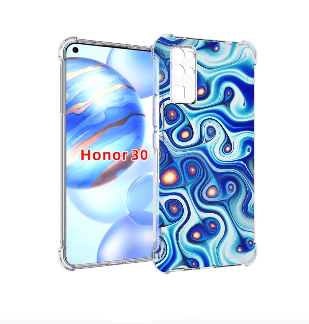 

Чехол бампер MyPads абстрактная-текстура для Honor 30 (BMH-AN10), Прозрачный, Tocco