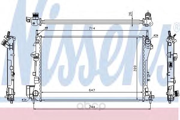 

NS63024A радиатор системы охлаждения С АС МКПП Opel Vectra/Signum 1.8i 02>