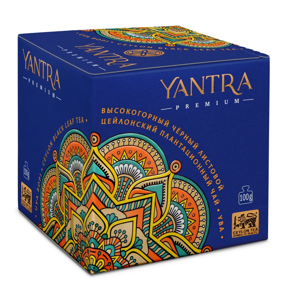 Чай черный Yantra листовой. Премиум, стандарт BOP1, 100 г