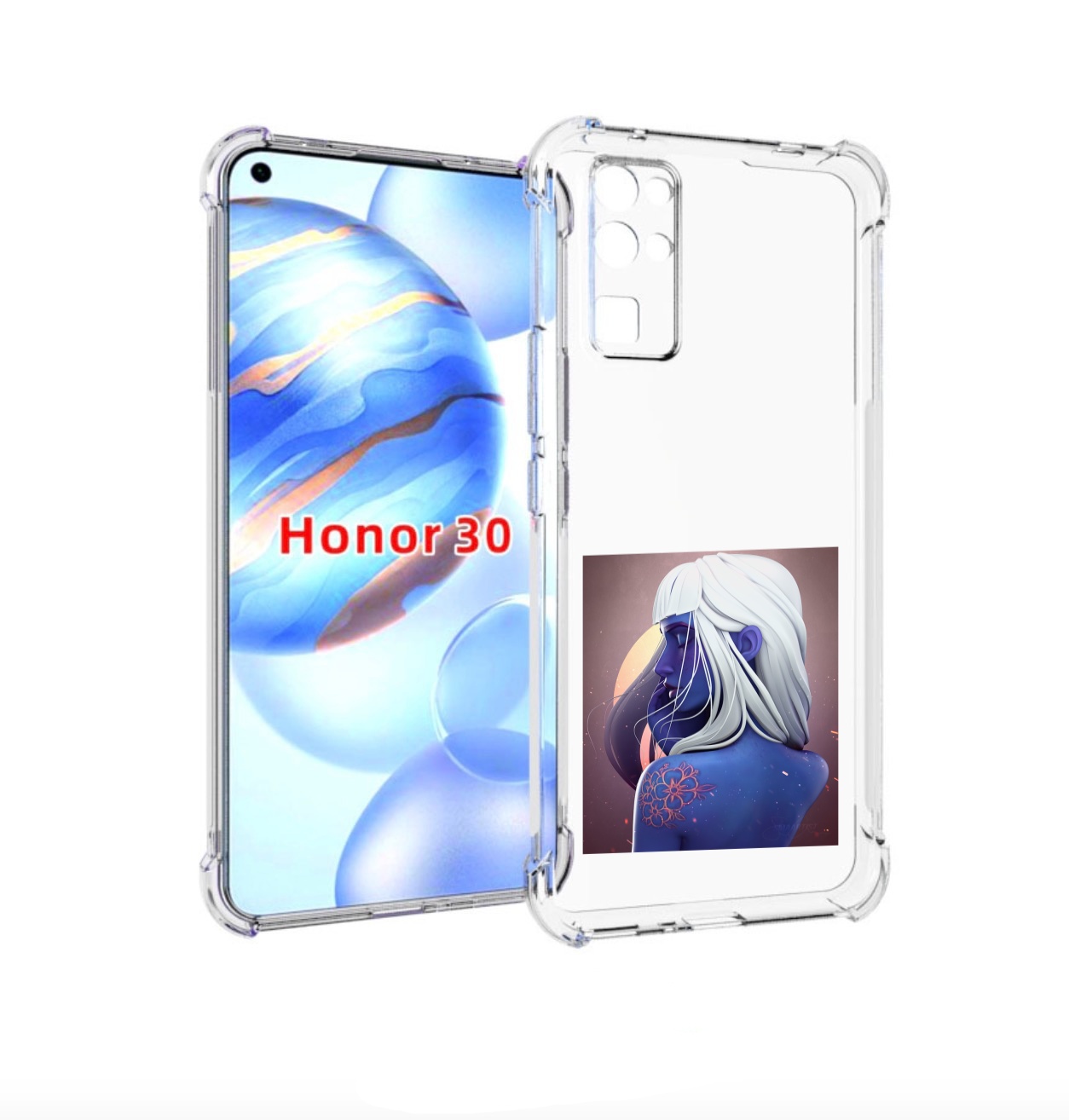 

Чехол бампер MyPads аватар-с-цветком для Honor 30 (BMH-AN10) про, Прозрачный, Tocco