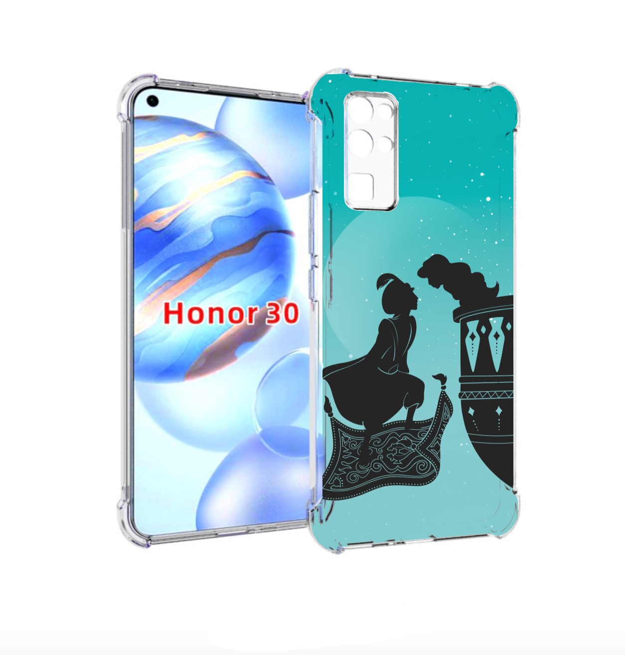 

Чехол бампер MyPads алладин тень для Honor 30 (BMH-AN10) противо, Прозрачный, Tocco