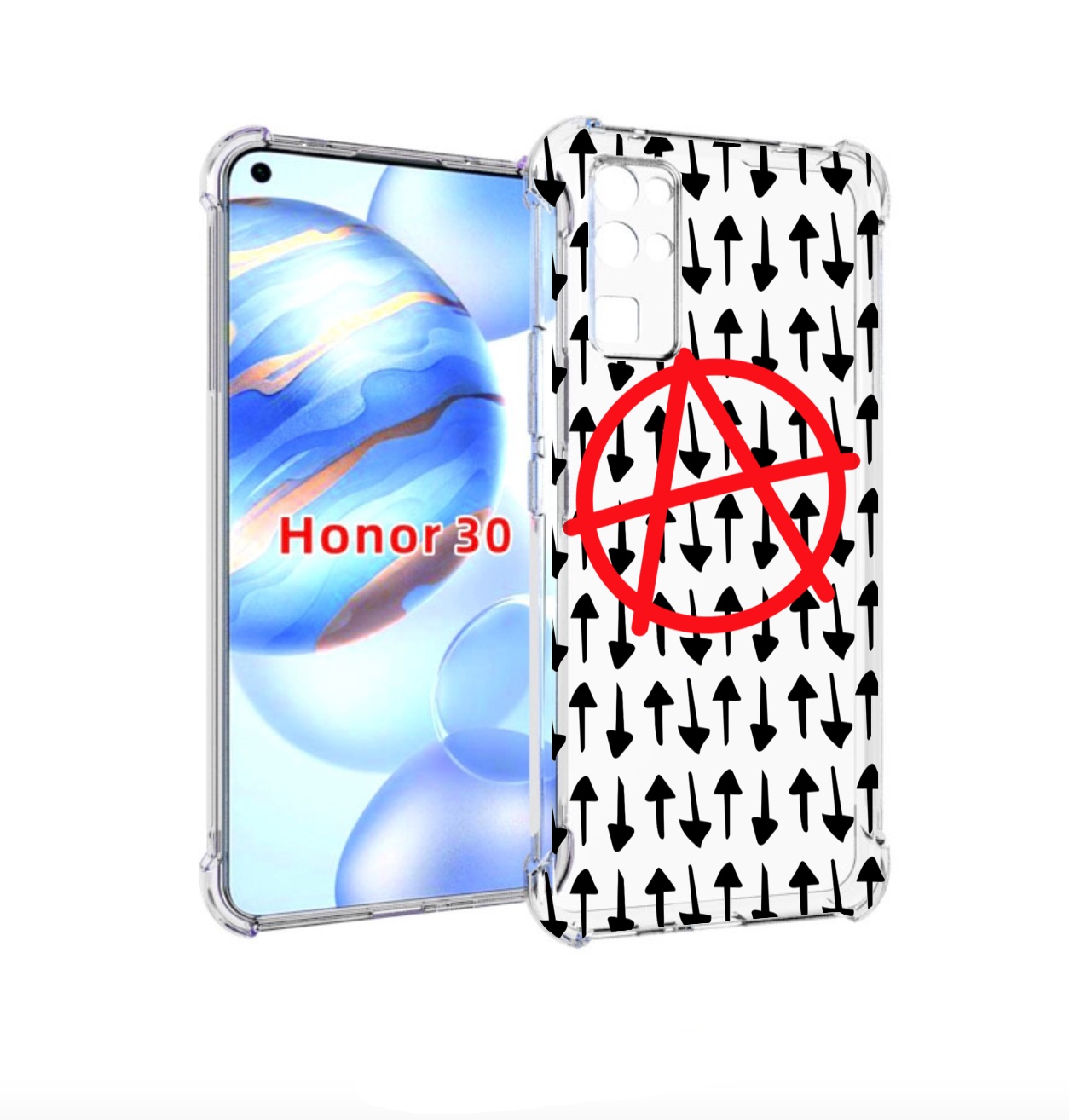 

Чехол бампер MyPads анархия-панк для Honor 30 (BMH-AN10) противо, Прозрачный, Tocco