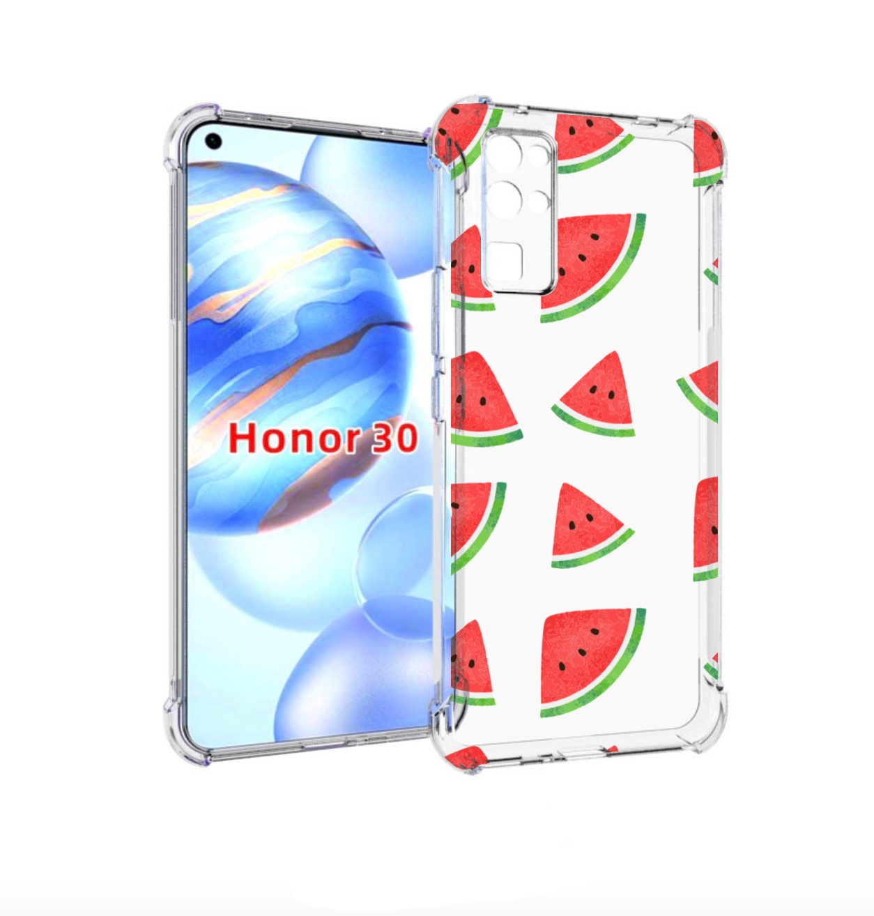 

Чехол бампер MyPads арбузики для Honor 30 (BMH-AN10) противоударный, Прозрачный, Tocco