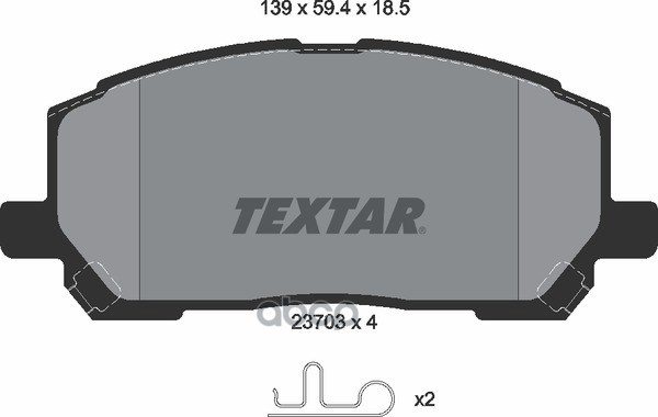 

Тормозные колодки Textar дисковые 2370301