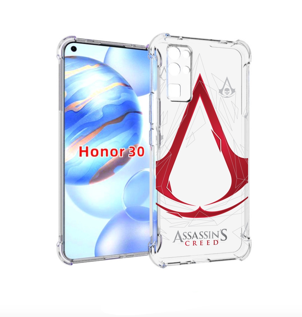 

Чехол бампер MyPads ассасин-крид-знак для Honor 30 (BMH-AN10) пр, Прозрачный, Tocco