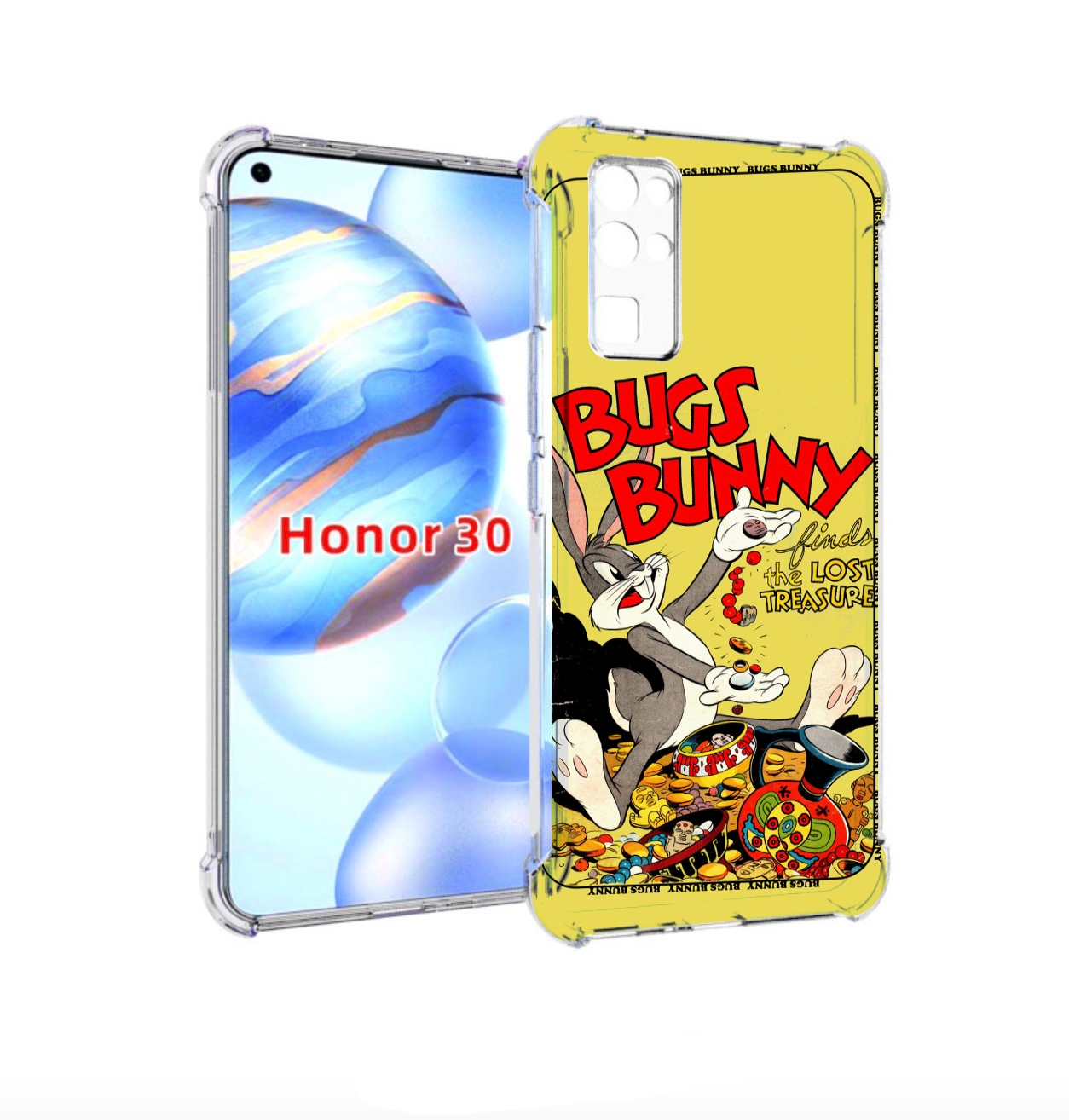

Чехол бампер MyPads бакс-банни-и-еда для Honor 30 (BMH-AN10) про, Прозрачный, Tocco