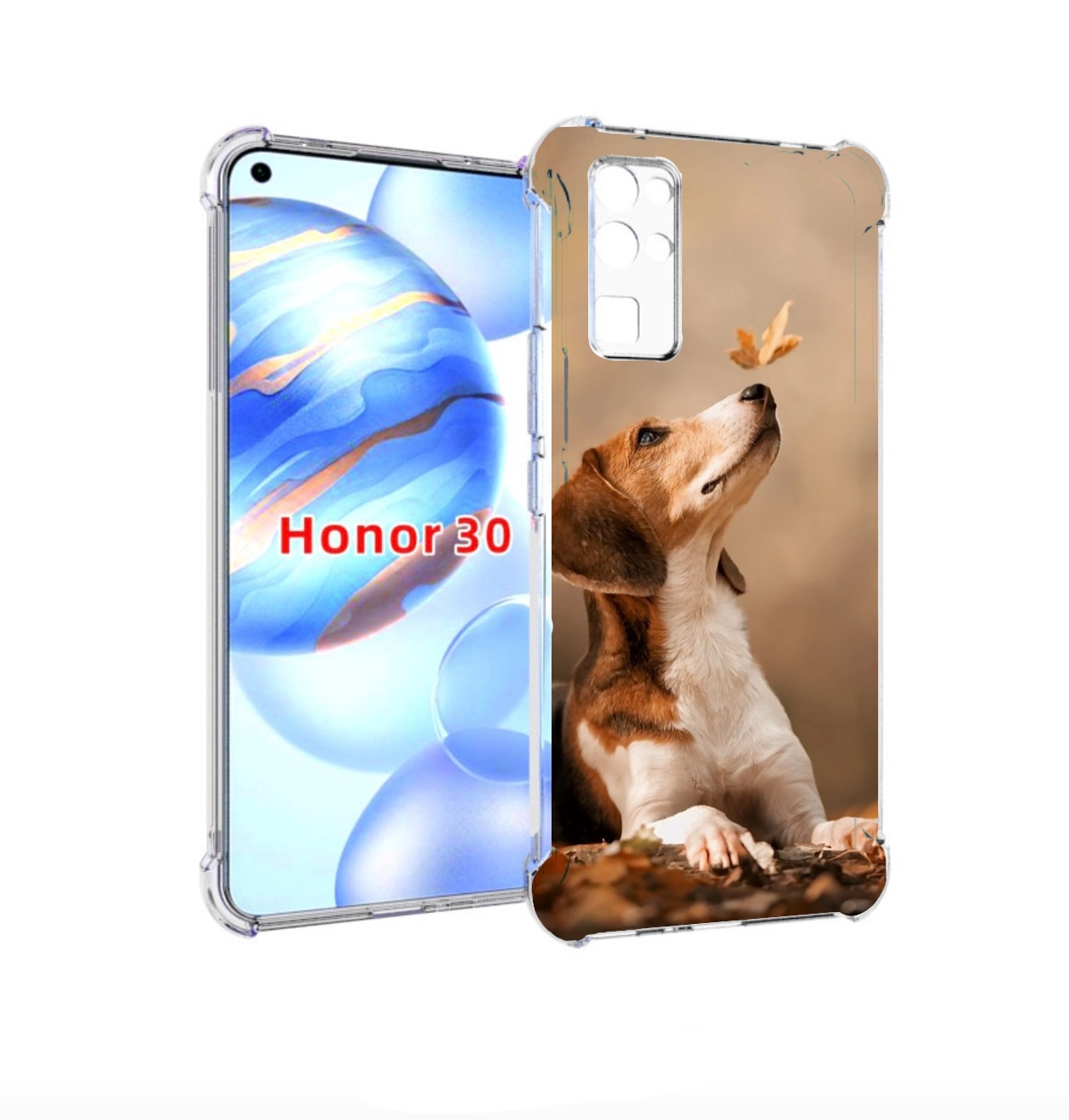 

Чехол бампер MyPads бигль-собака для Honor 30 (BMH-AN10) противо, Прозрачный, Tocco