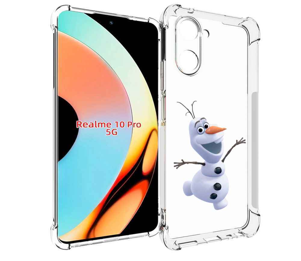 

Чехол бампер MyPads Олаф-холодное-сердце для Realme 10 Pro проти..., Прозрачный, Tocco