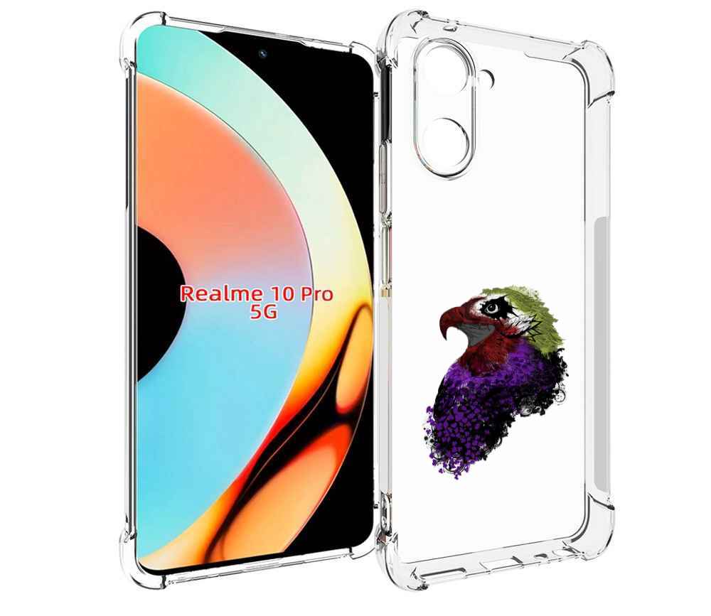 

Чехол бампер MyPads Орел для Realme 10 Pro противоударный, Прозрачный, Tocco