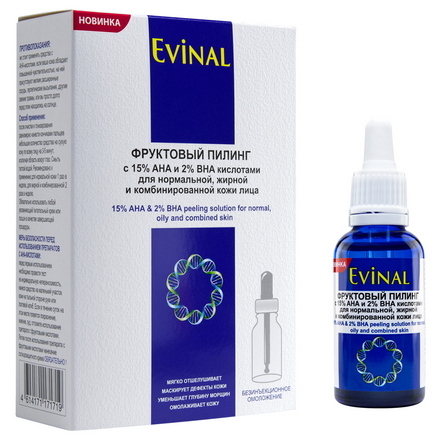 

Пилинг для лица Evinal Bio фруктовый 30 мл