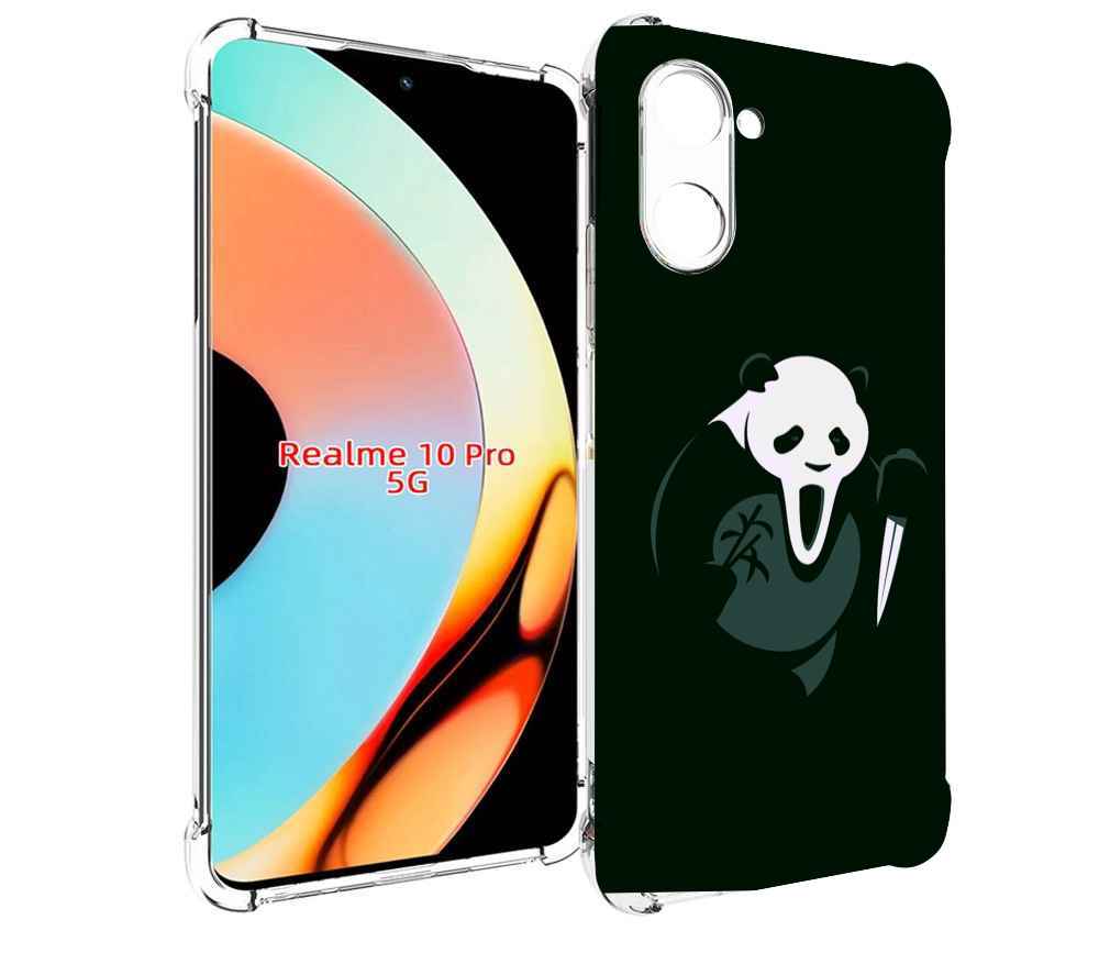 

Чехол бампер MyPads Панда-крик для Realme 10 Pro противоударный, Прозрачный, Tocco