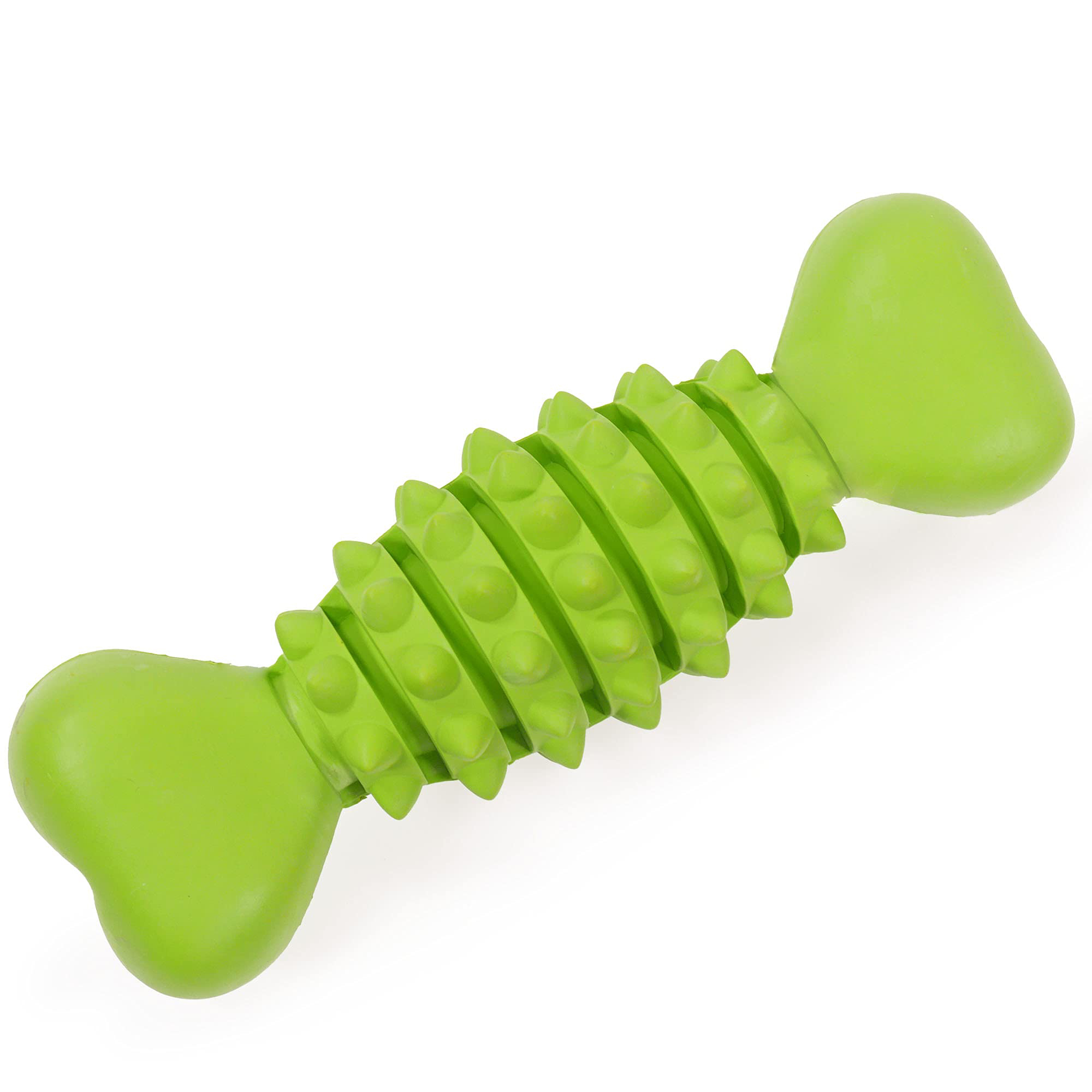 фото Игрушка для собак резиновая rosewood кость игольчатая, зеленая, 20cм