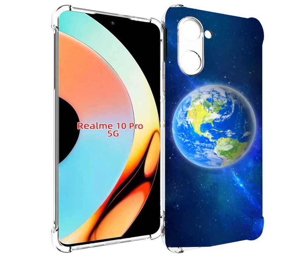 

Чехол бампер MyPads Планета-Земля для Realme 10 Pro противоударный, Прозрачный, Tocco