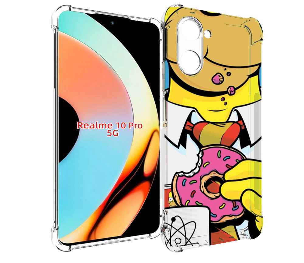 Чехол бампер MyPads Пончик для Realme 10 Pro противоударный
