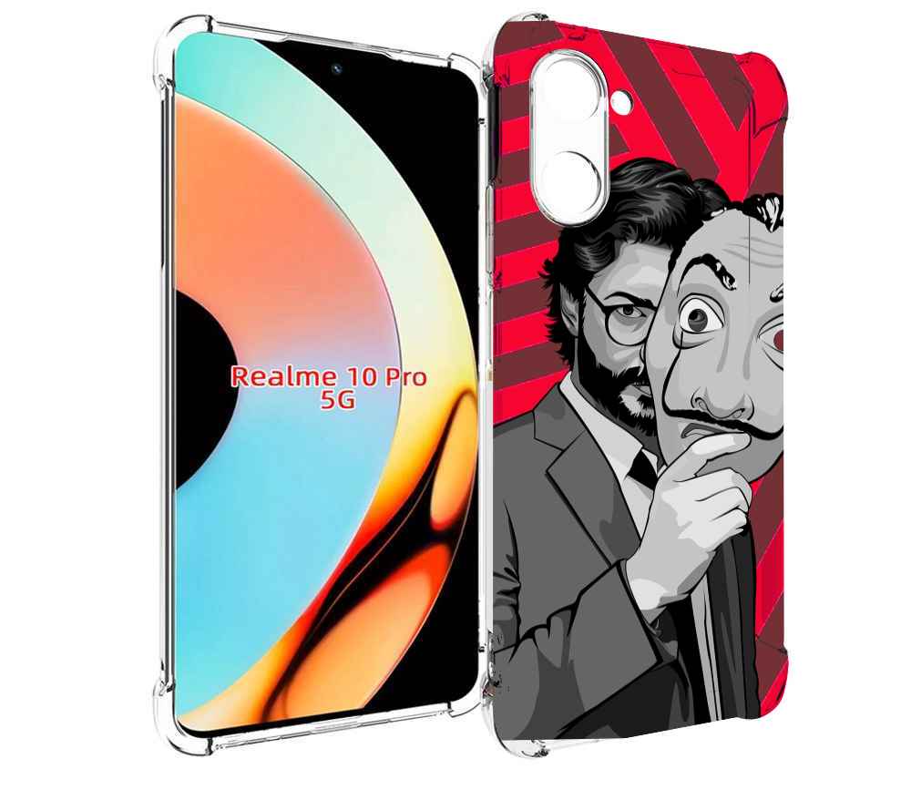 

Чехол бампер MyPads Профессор-бумажый-дом для Realme 10 Pro прот..., Прозрачный, Tocco