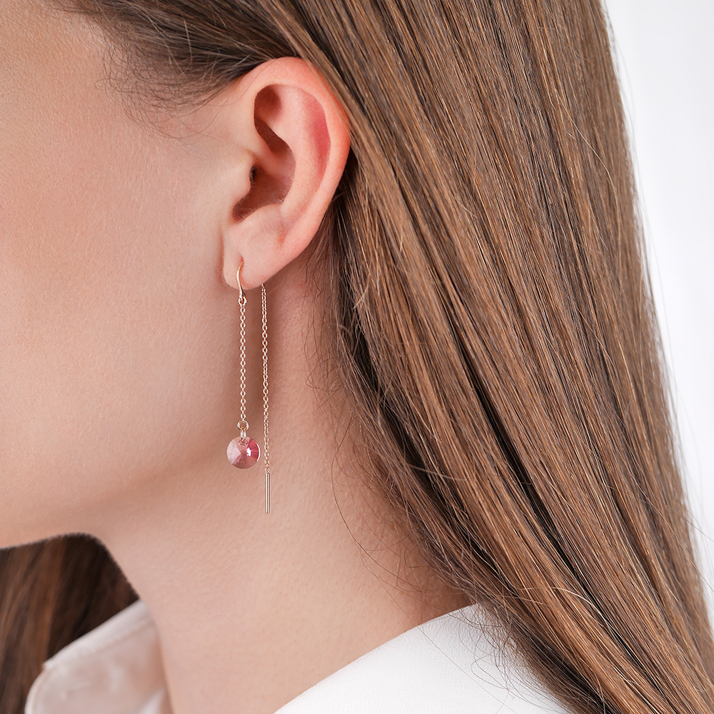 

Серьги продевки из серебра ЮВЕЛИР КАРАТ 2129919/94П, swarovski, 2129919/94П