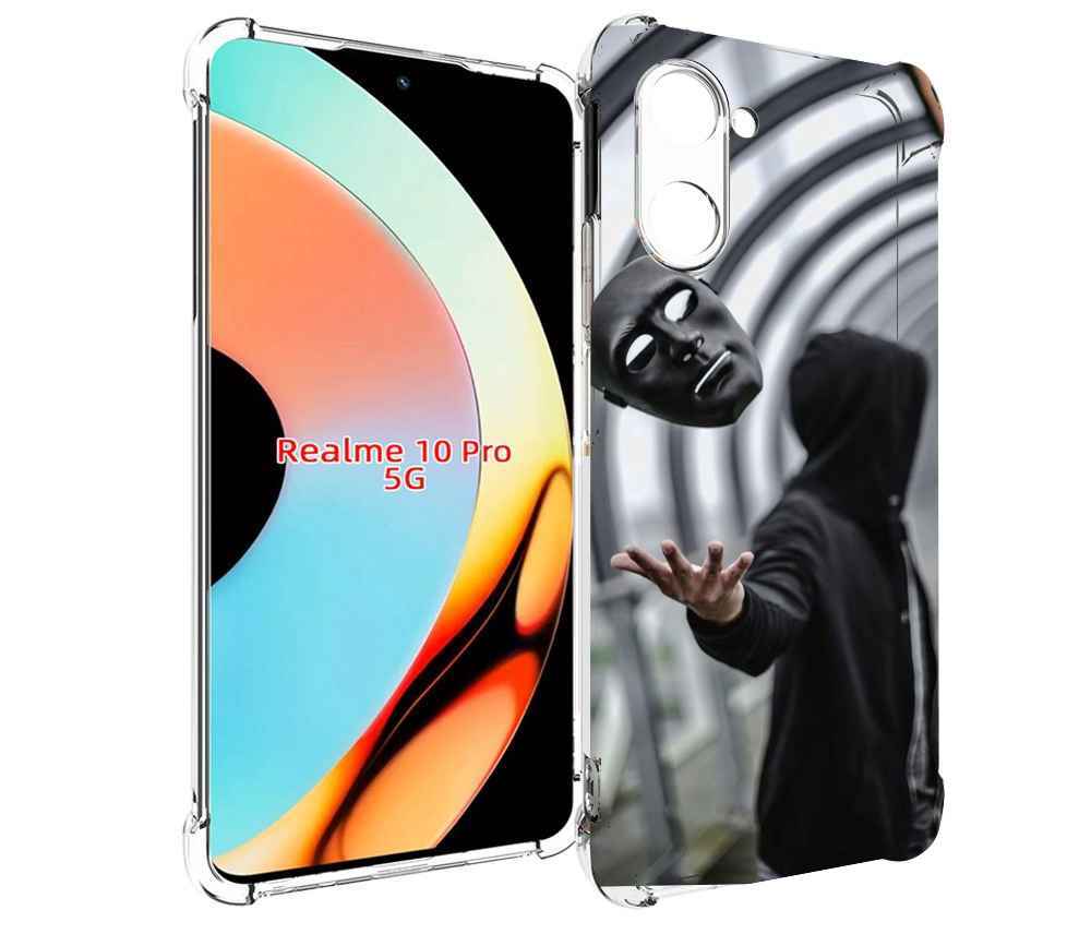 

Чехол бампер MyPads Сними-маску для Realme 10 Pro противоударный, Прозрачный, Tocco