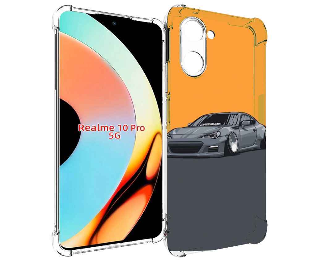 

Чехол бампер MyPads Спорт-кар для Realme 10 Pro противоударный, Прозрачный, Tocco