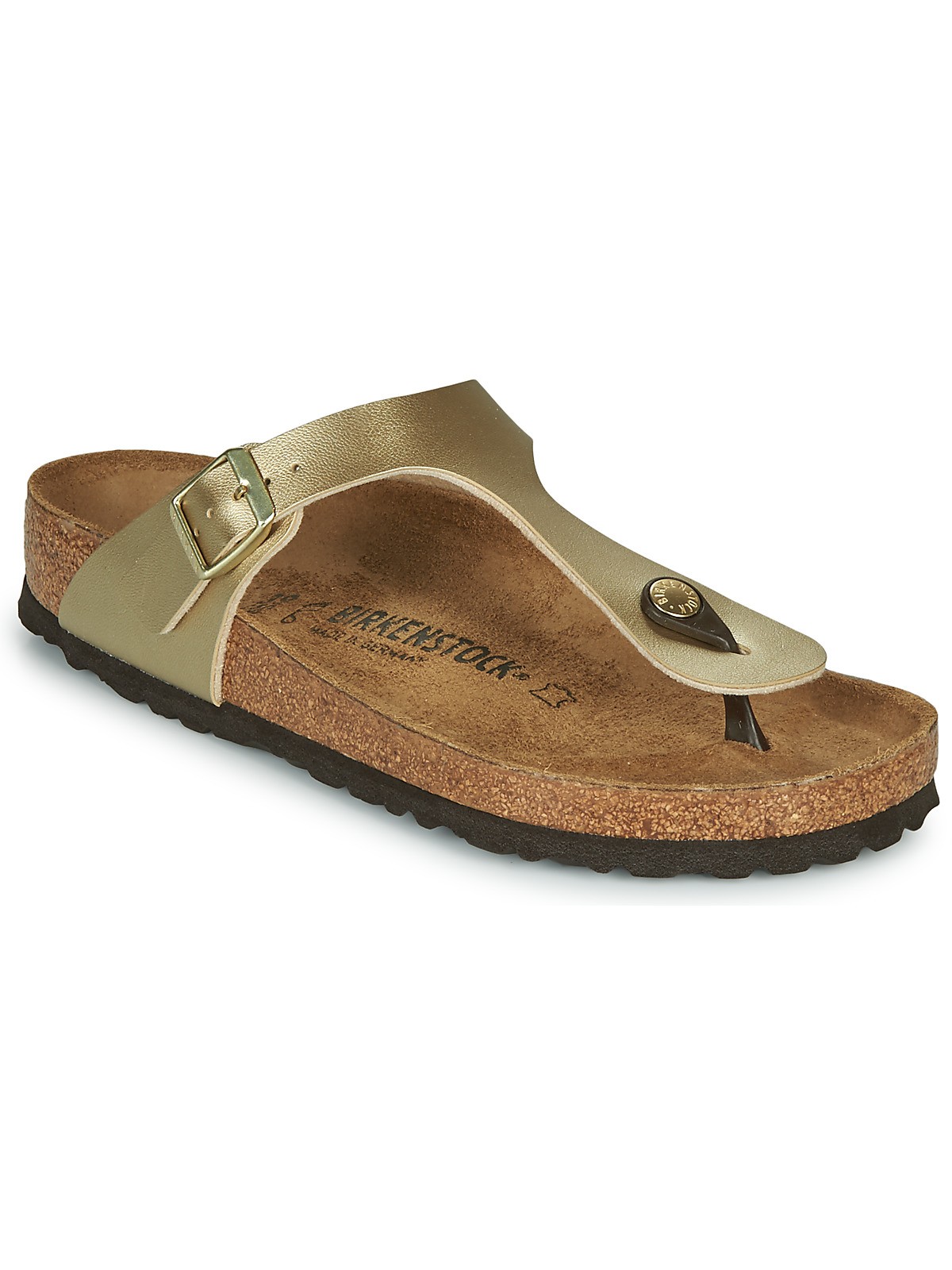 

Вьетнамки женские Birkenstock 16823599 золотистые 37 EU, Золотистый, 16823599