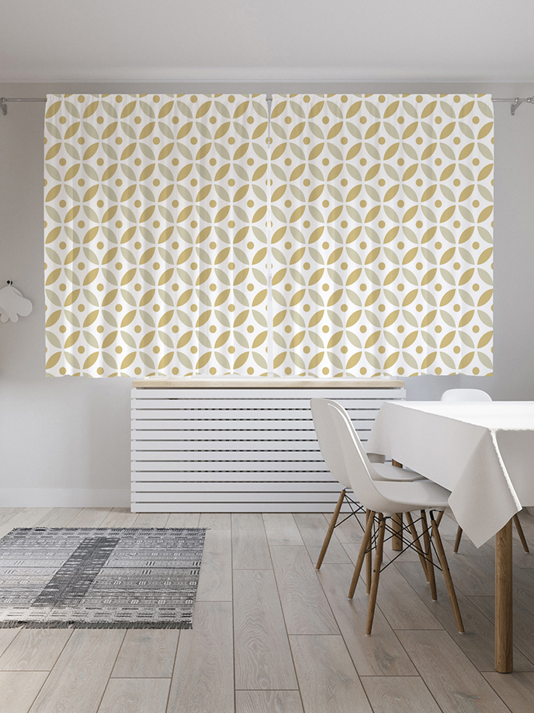 

Шторы с фотопечатью JoyArty "Круговая сеть" из сатена, 290х180 см