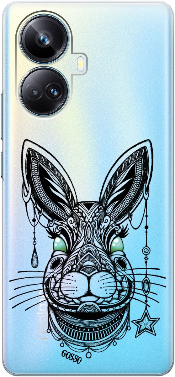

Чехол на Realme 10 Pro+ "Grand Rabbit" прозрачный, Прозрачный;зеленый, 158639