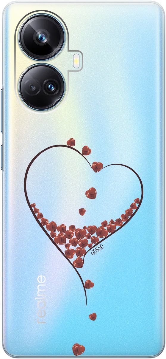 

Чехол на Realme 10 Pro+ "Little hearts" прозрачный, Прозрачный;черный, 158639
