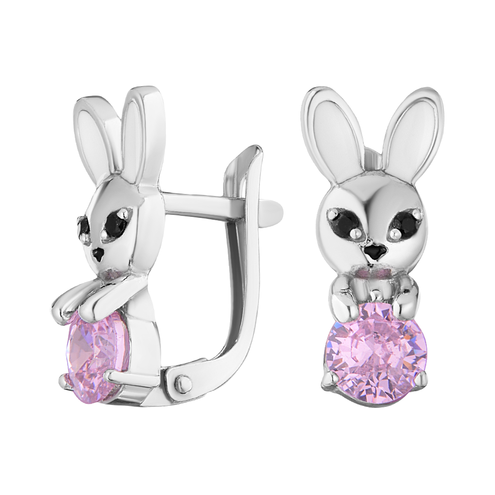 

Серьги из серебра ЮВЕЛИР КАРАТ 28210088/9БГ-ЧГ, фианит, 28210088/9БГ-ЧГ