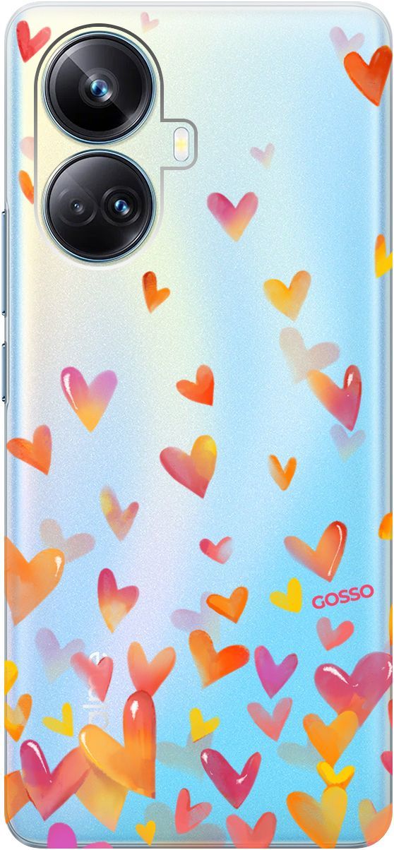 

Чехол на Realme 10 Pro+ "Flying Hearts" прозрачный, Прозрачный;желтый, 158639