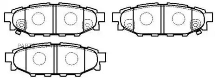 

Колодки тормозные дисковые задн SUBARU: FORESTER 08 - , IMPREZA Наклонная rяя часть 08 - ,