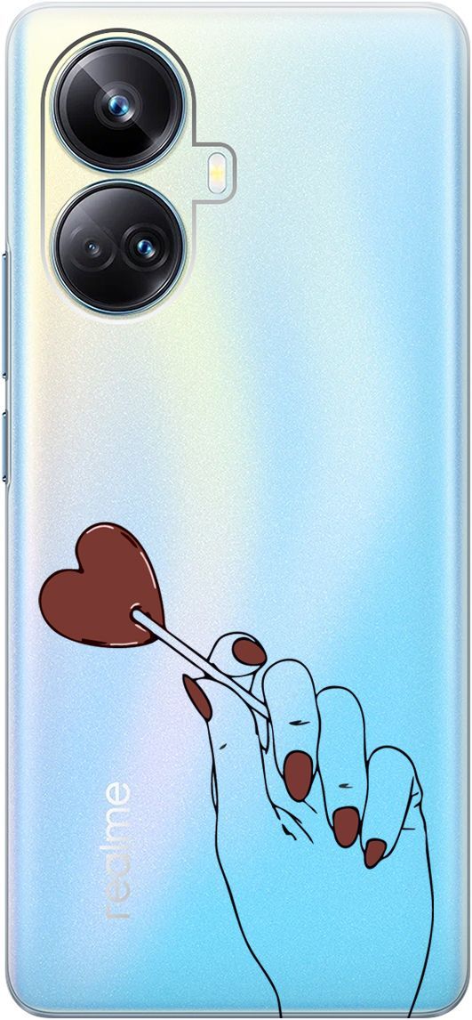 

Чехол на Realme 10 Pro+ "Heartbreaker" прозрачный, Прозрачный;красный, 158639